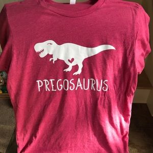 Custom pregnancy dinosaur shirt